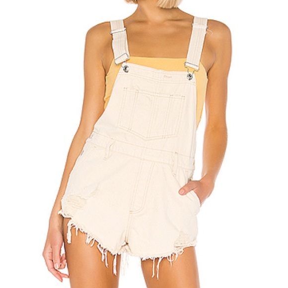Free People Shortall June Seeded Rinse Overall NWT - Picture 4 of 4